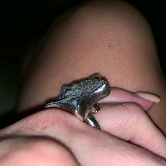 Druzy stone star ring Adjustable hand crafted - Picture 5 of 6